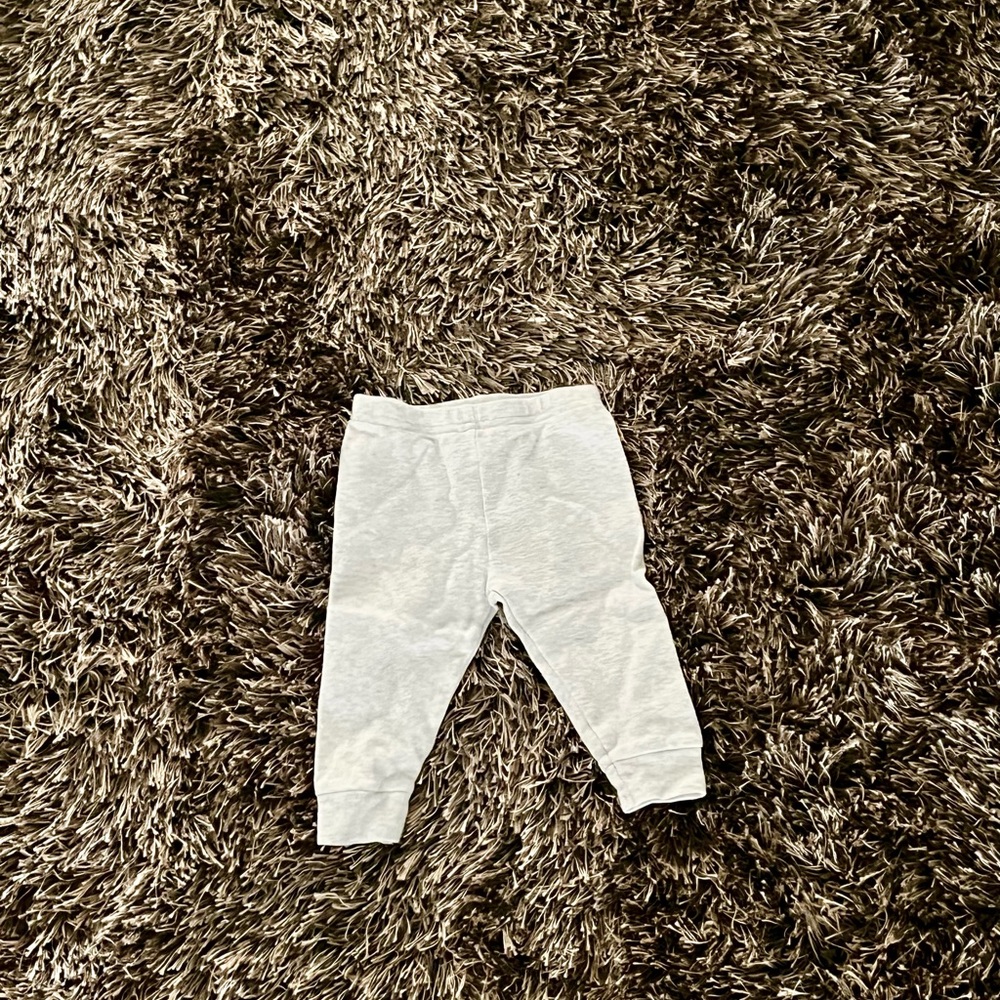 Soft white 9 month old light weight pants